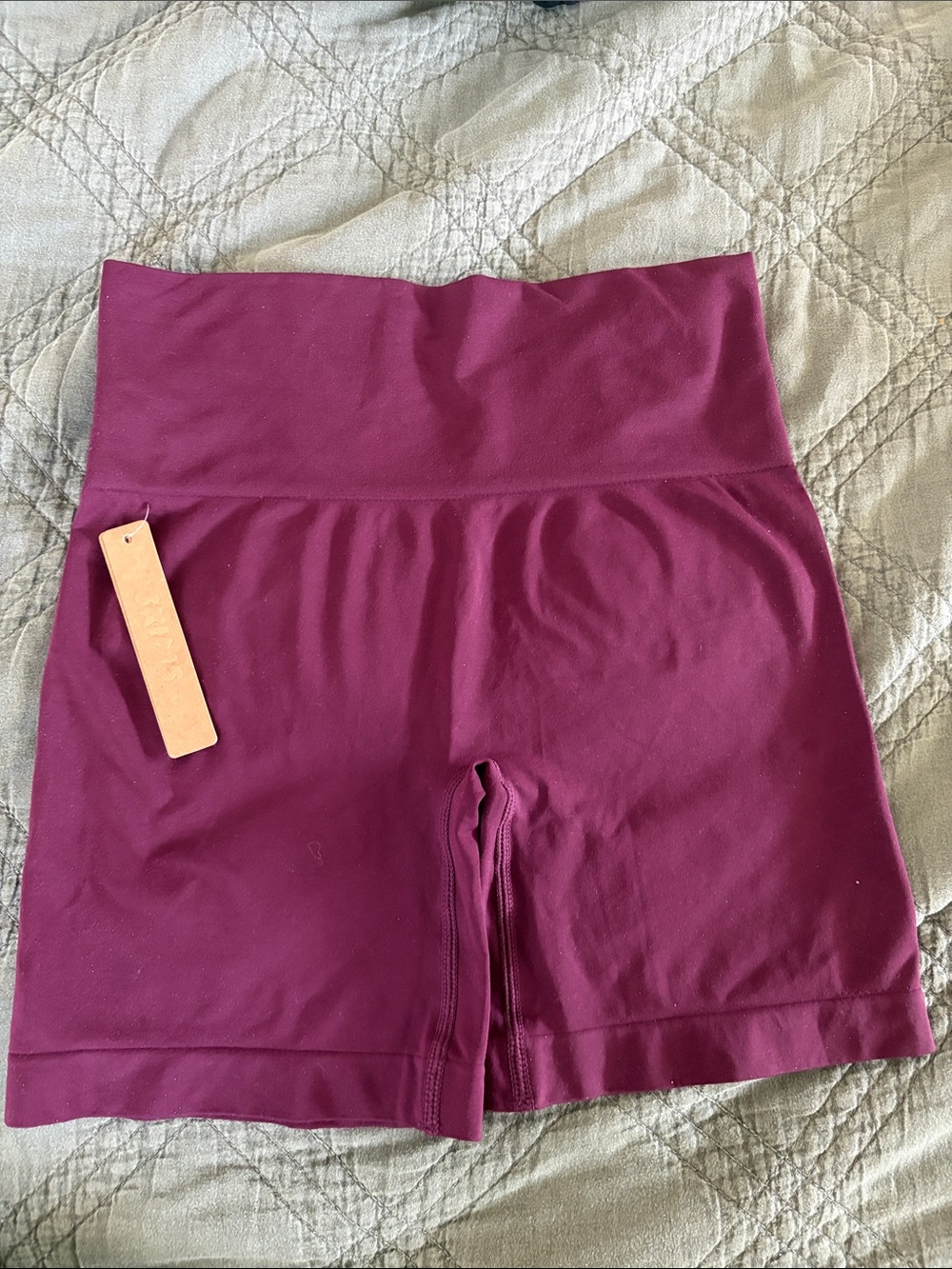 SKIMS High-Waist Bike Shorts in Deep Berry